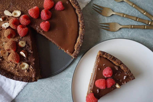 Chocolate Espresso Tart with Hazelnut Crust - Nourished Natural Health