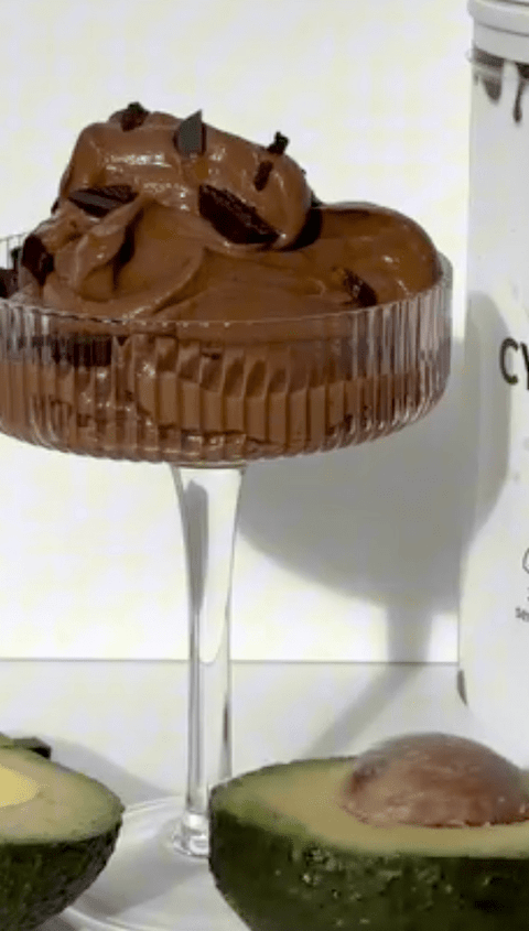 Double Choc Avocado Protein Mousse