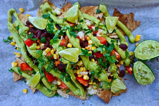 Epic Vegan Nachos with Homemade Tortilla Chips - Nourished Natural Health