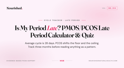 Is My Period Late? PMOS/PCOS Late Period Calculator & Quiz