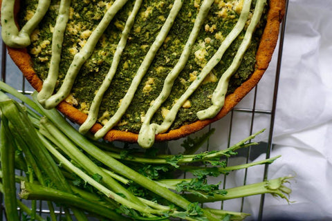 Kale and 'Feta' Pie with a Sweet Potato Crust and Why You Should Jump on the Kale Bandwagon