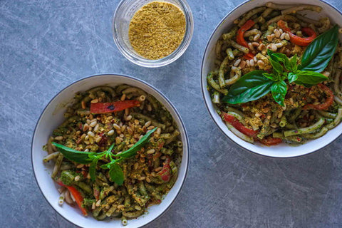 Magical Green Pea Pesto Pasta