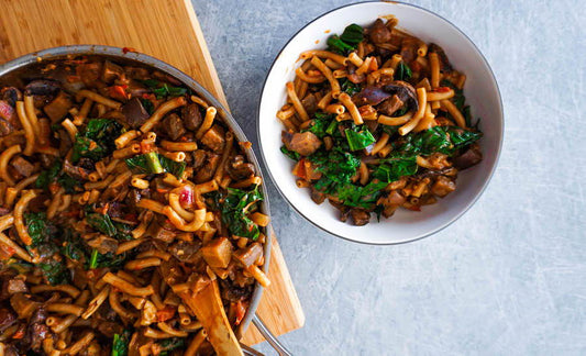 One Pot Creamy Eggplant Pasta (Gluten Free, Vegan) - Nourished Natural Health