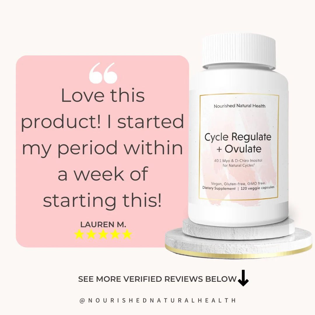 Nourished Cycle Regulate + Ovulate - 40:1 Myo+D-Chiro Inositol - Nourished Natural Health