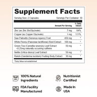 AndroEase Plus supplement facts label — dosage and ingredient breakdown for PCOS hormonal support